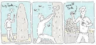 Break larger tasks into smaller ones